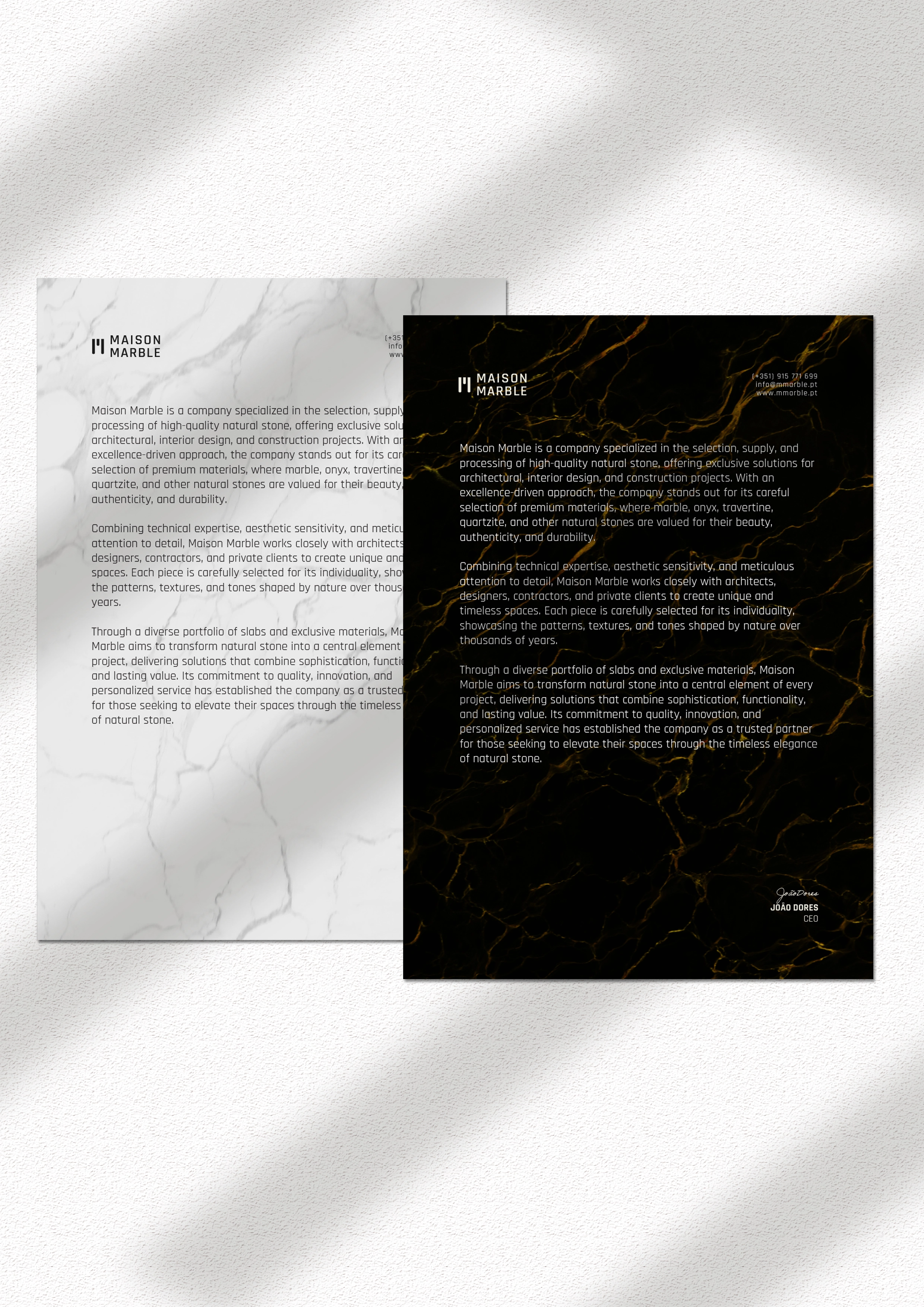 Maison Marble Letterhead