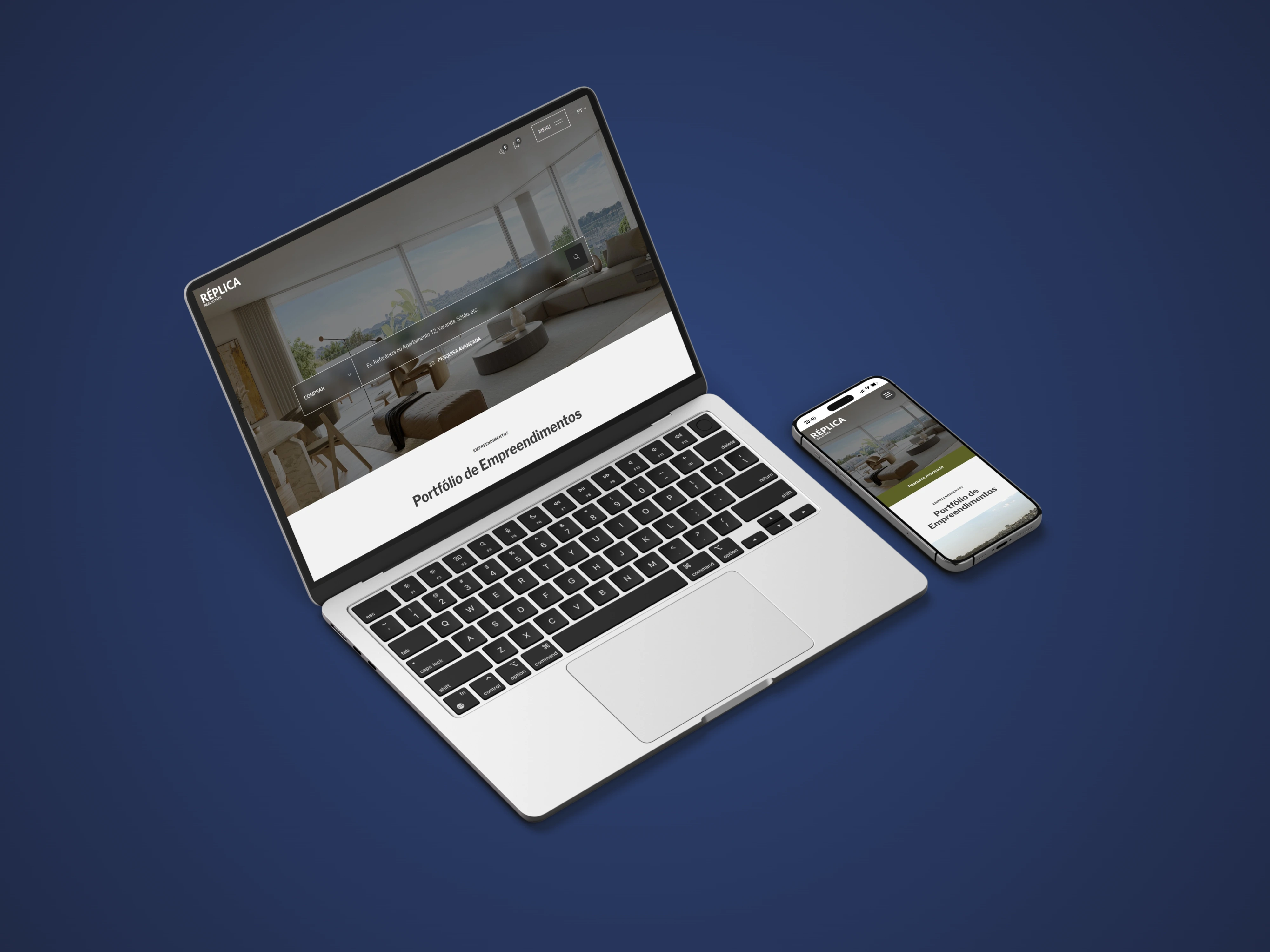 Website Mockup RÉPLICA